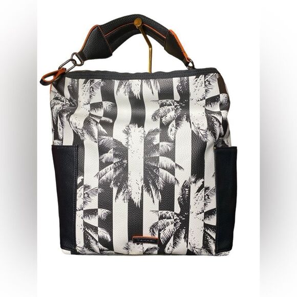 Tahari Palm Tree Printed Shoulder Bag - Picture 1 of 14